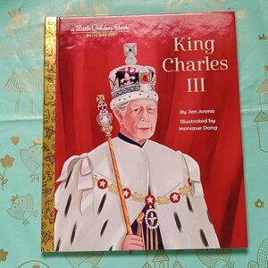 King Charles III Golden Book Biography Royalty UK NEW